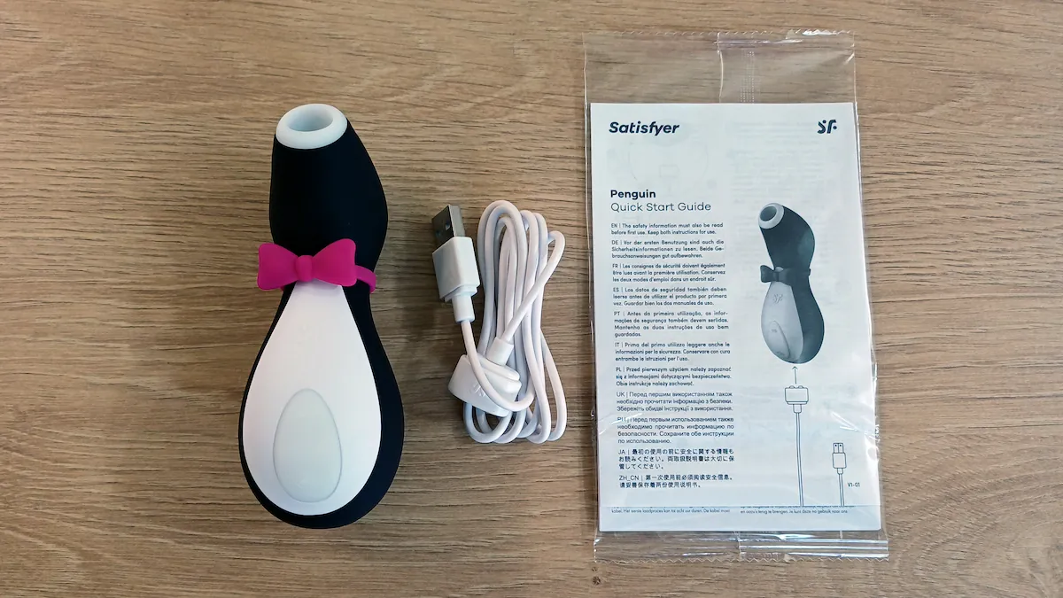 Lieferumfang des Satisfyer Penguin